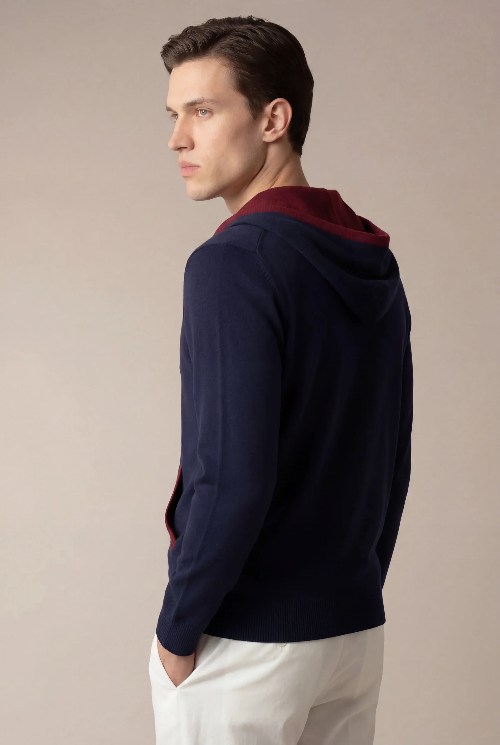Santoni Extrafine Hoodie Navy