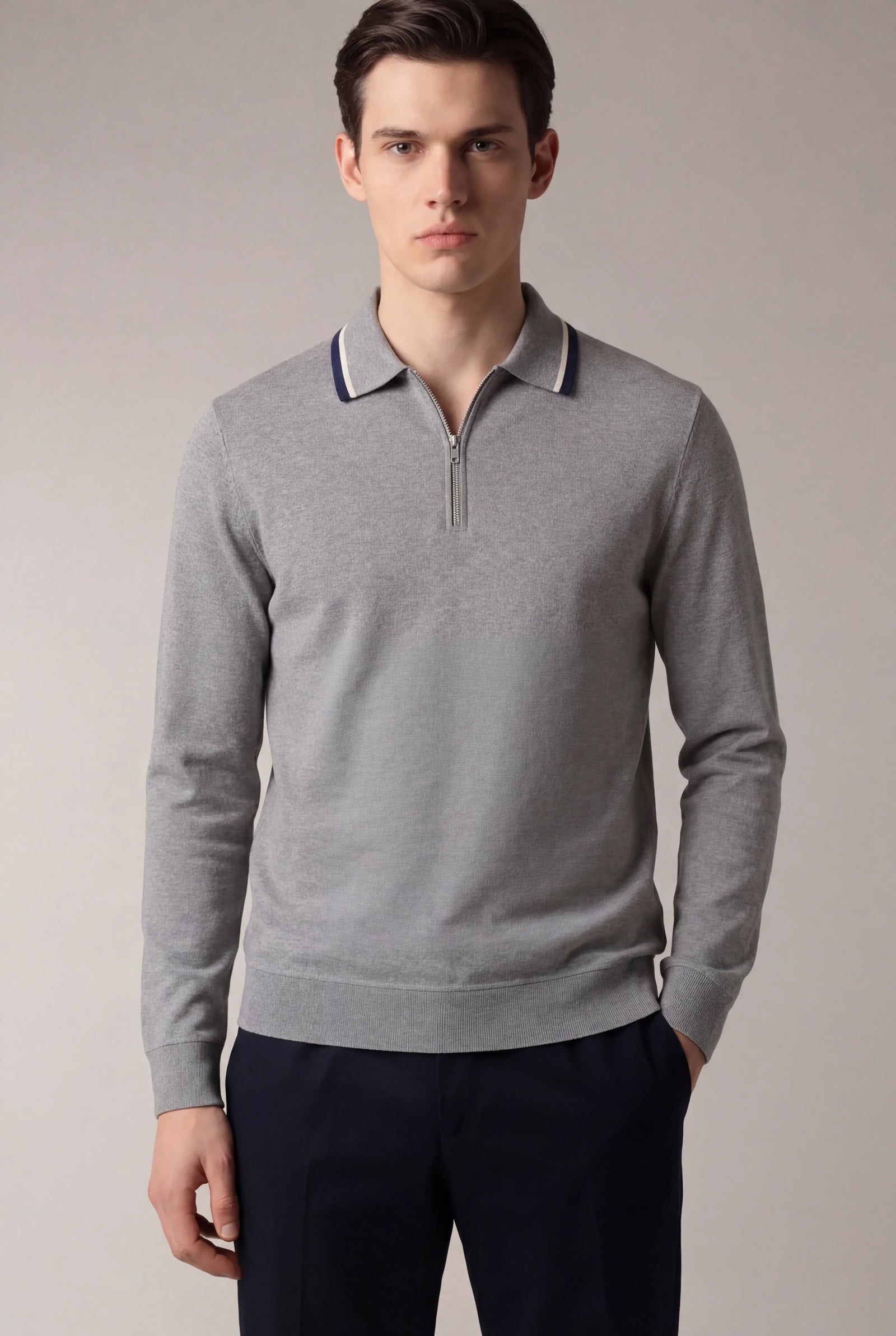Extrafine Grey City Polo