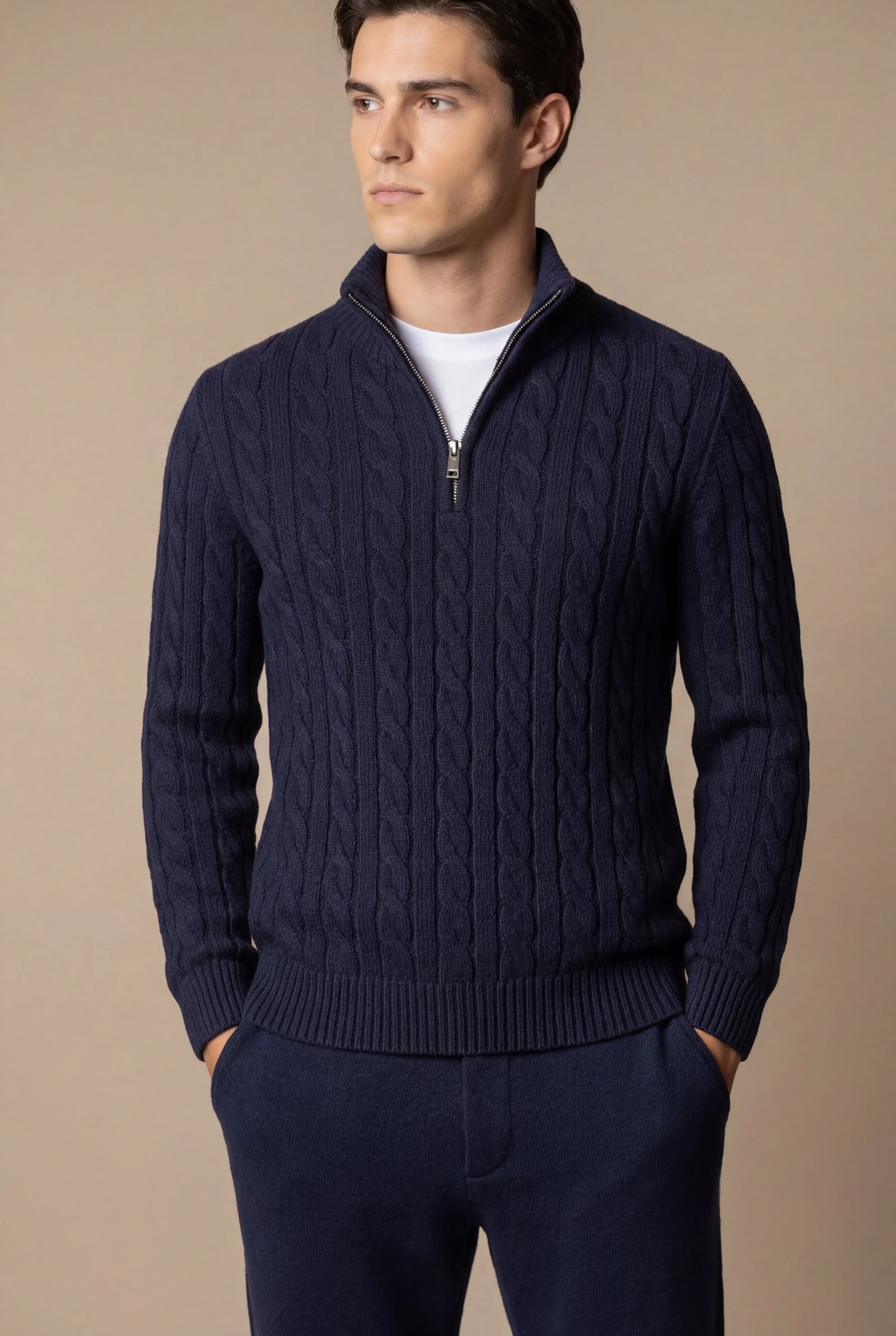 Sero Zip Knit Navy