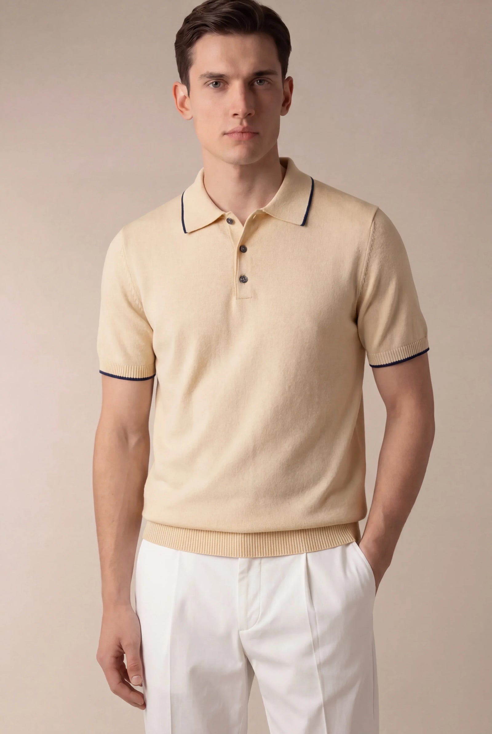 Beige Preditor Polo