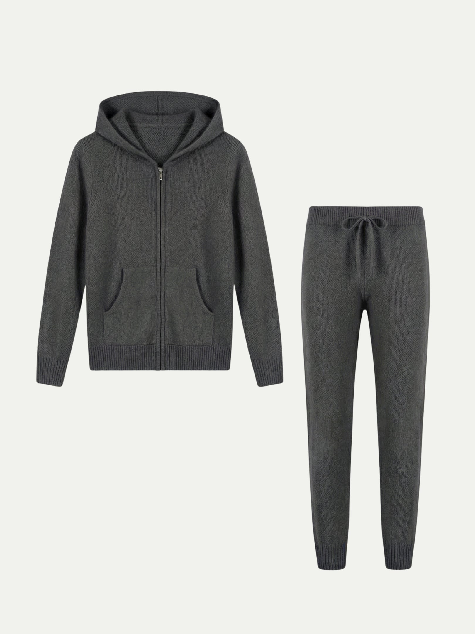 Conjunto de Firma Gris Oscuro con Capucha