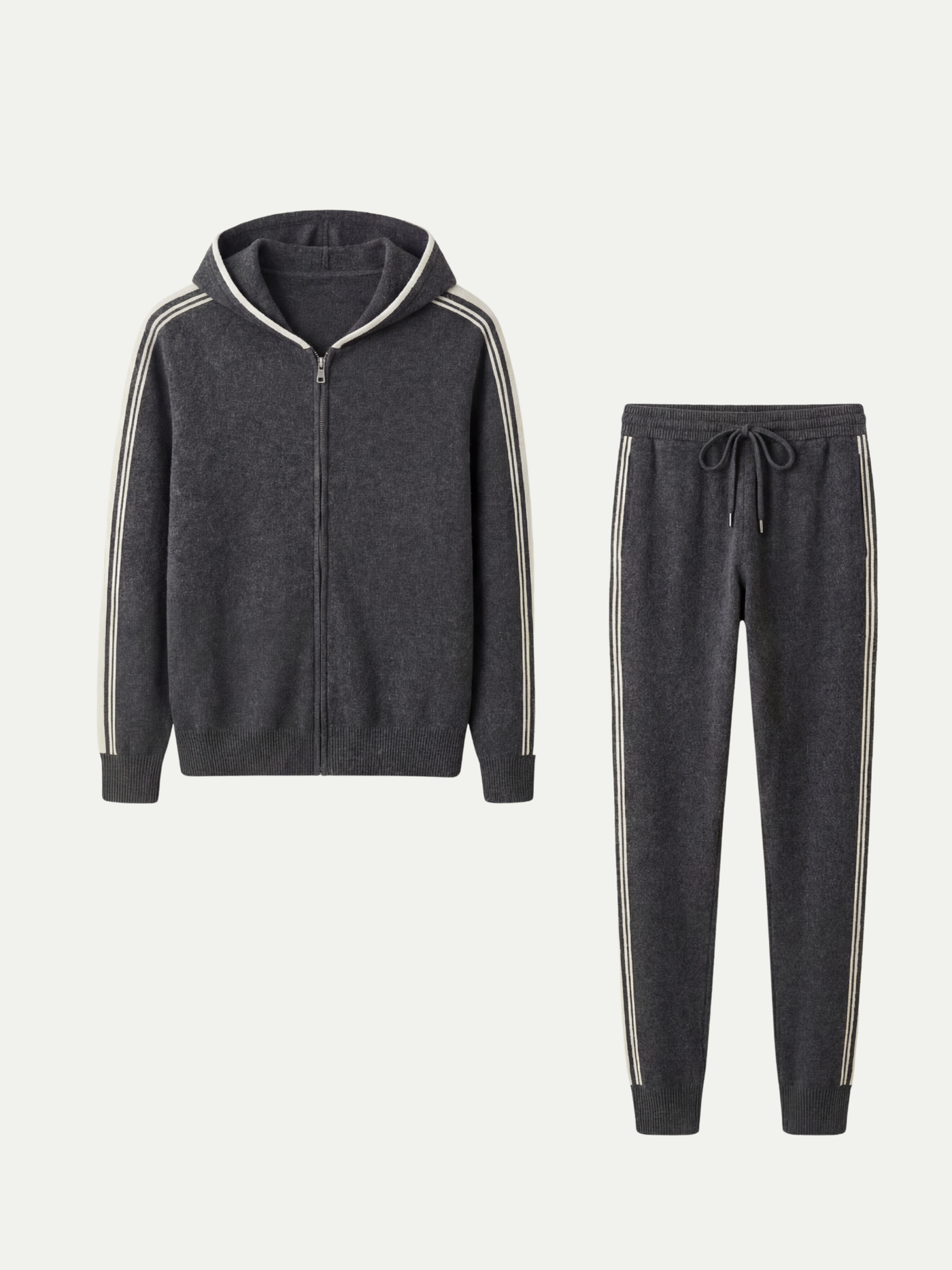 Conjunto de Firma Gris Oscuro con Capucha