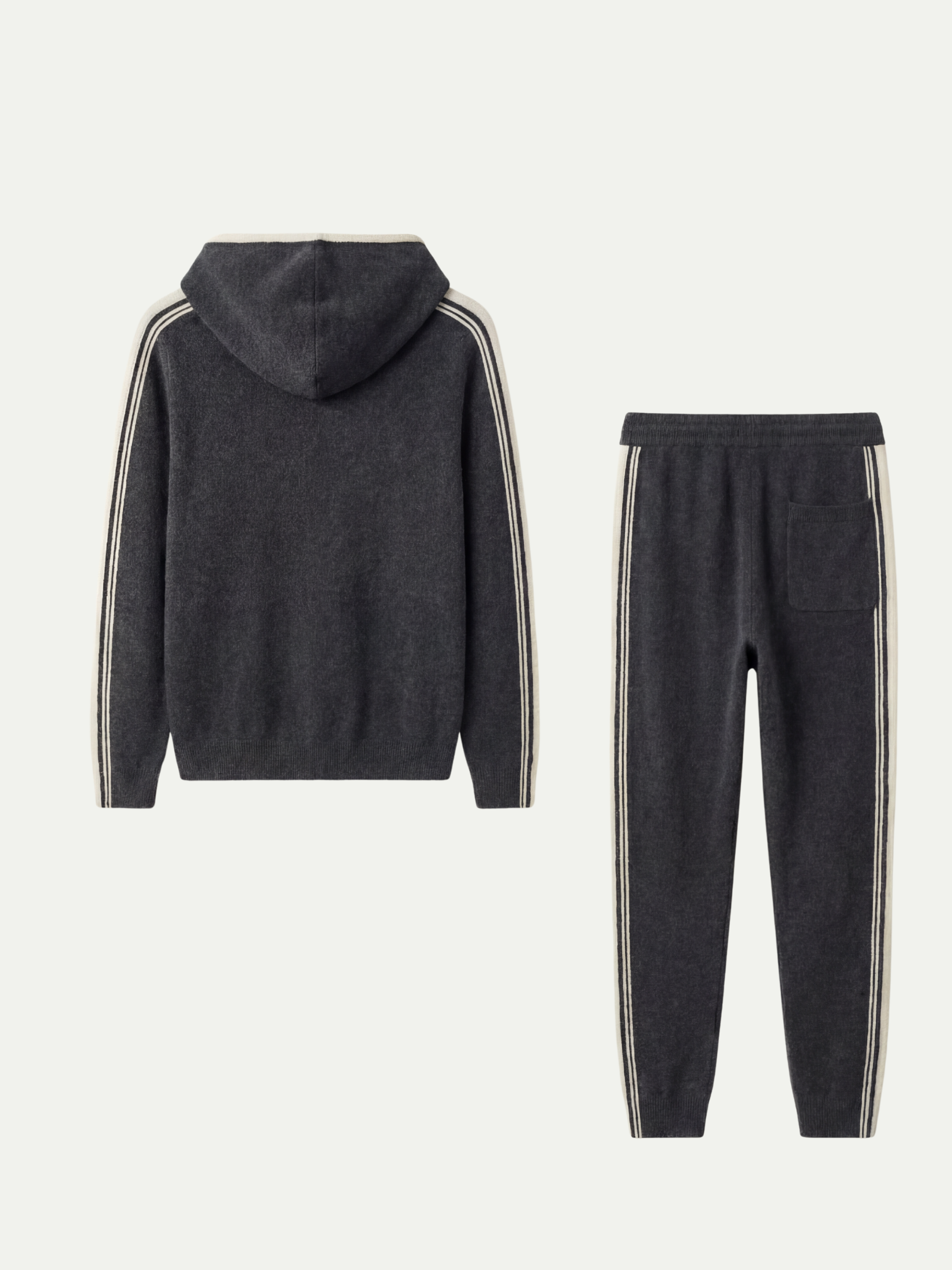 Conjunto de Firma Gris Oscuro con Capucha
