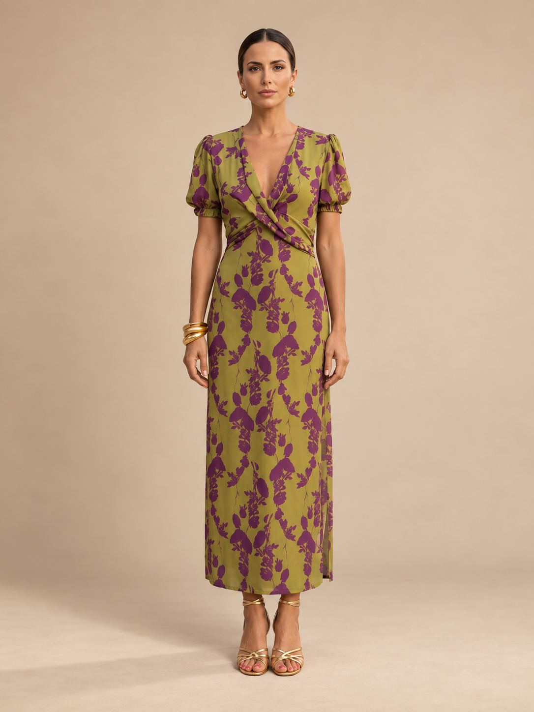 Vestido Maxi Floral con Caída Fluida