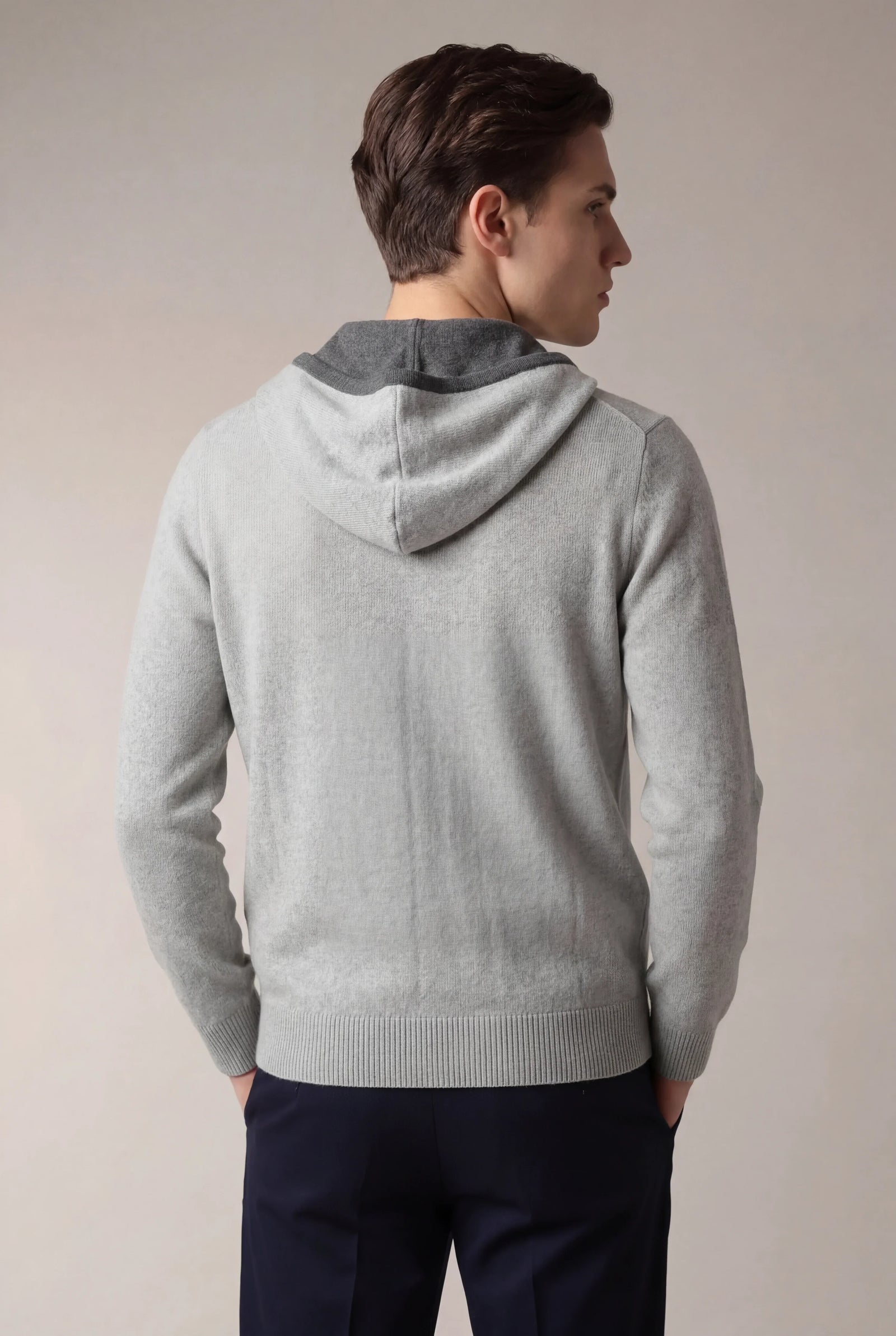 Santoni Extrafine Hoodie Grey