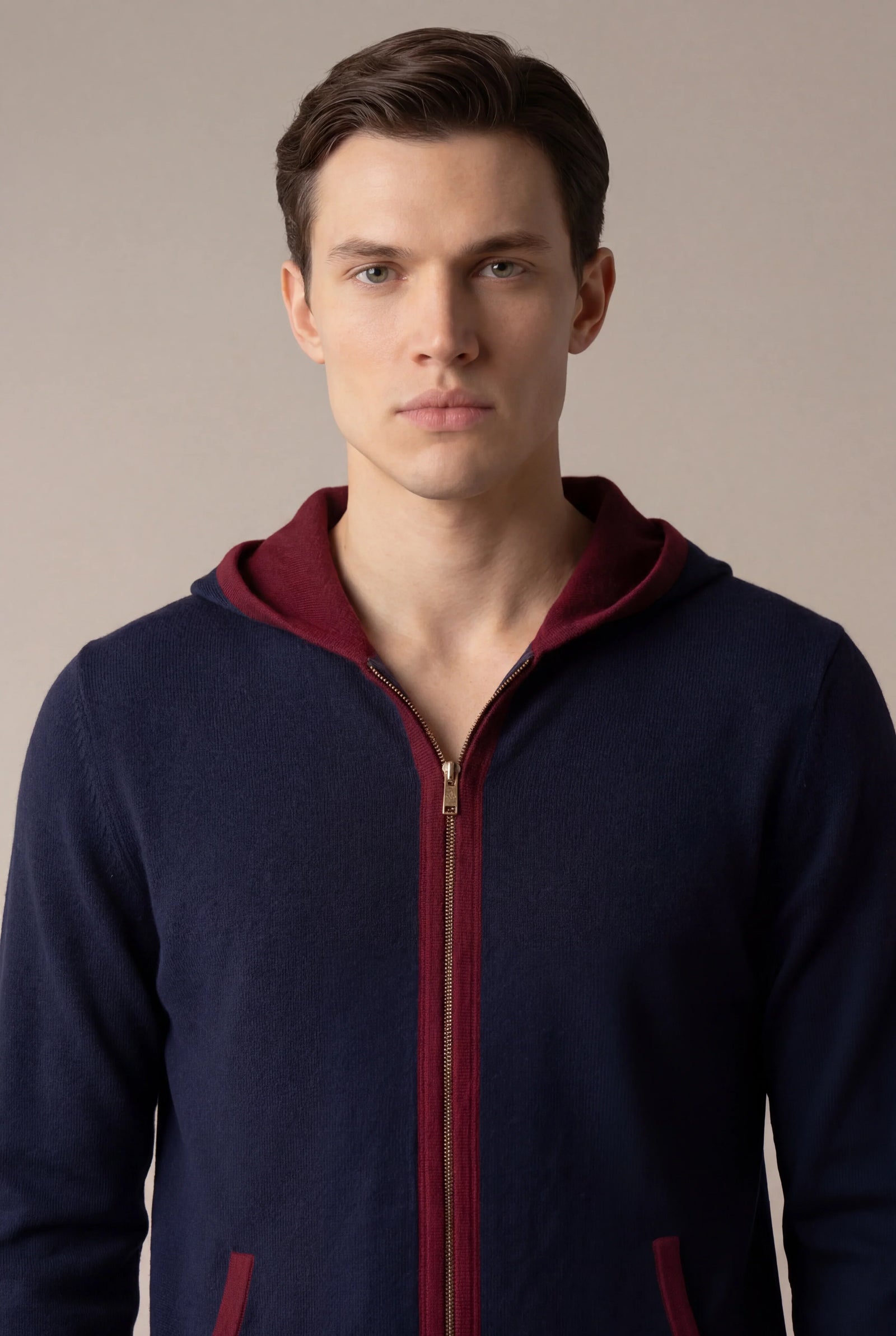 Santoni Extrafine Hoodie Navy