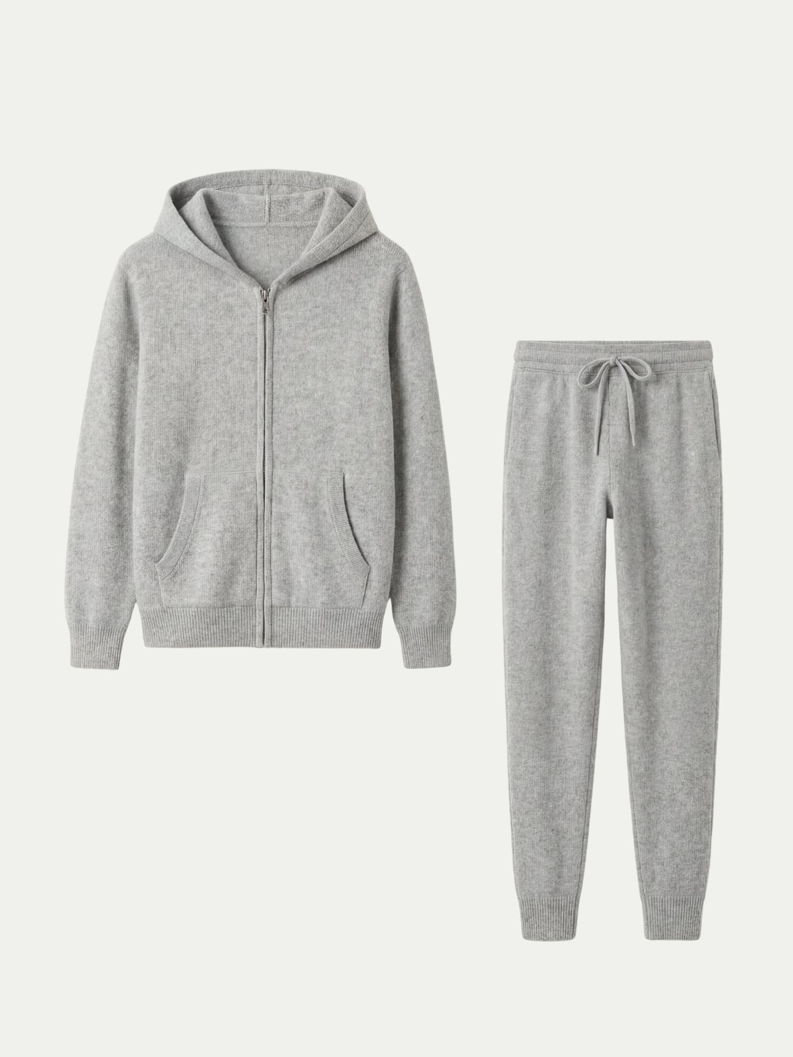 Conjunto de Firma Gris Claro con Capucha
