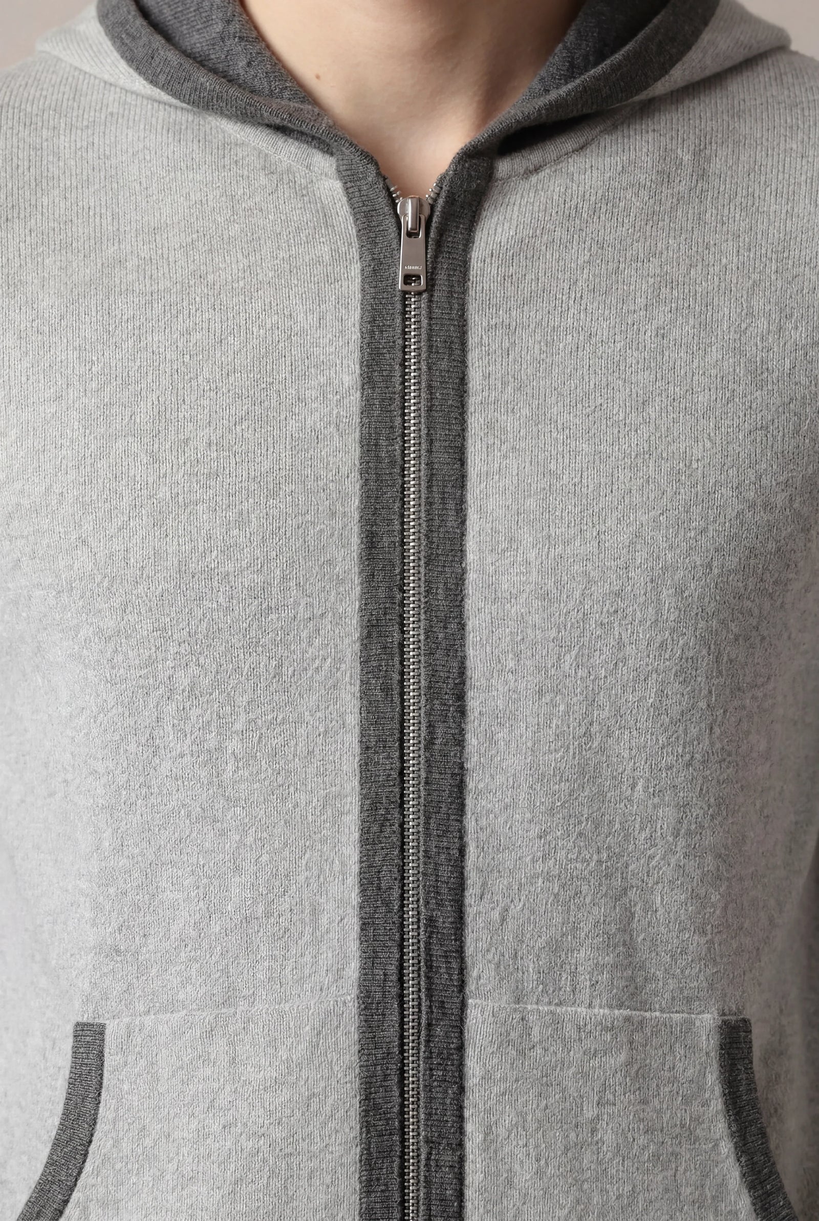 Santoni Extrafine Hoodie Grey
