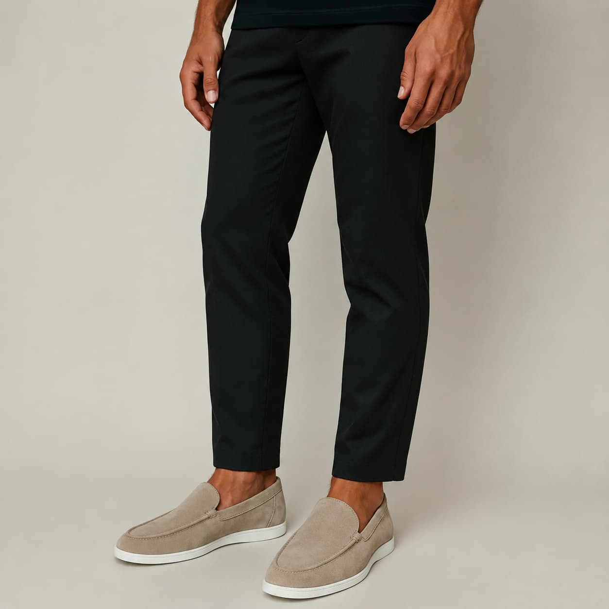 Elegantes mocasines de ante