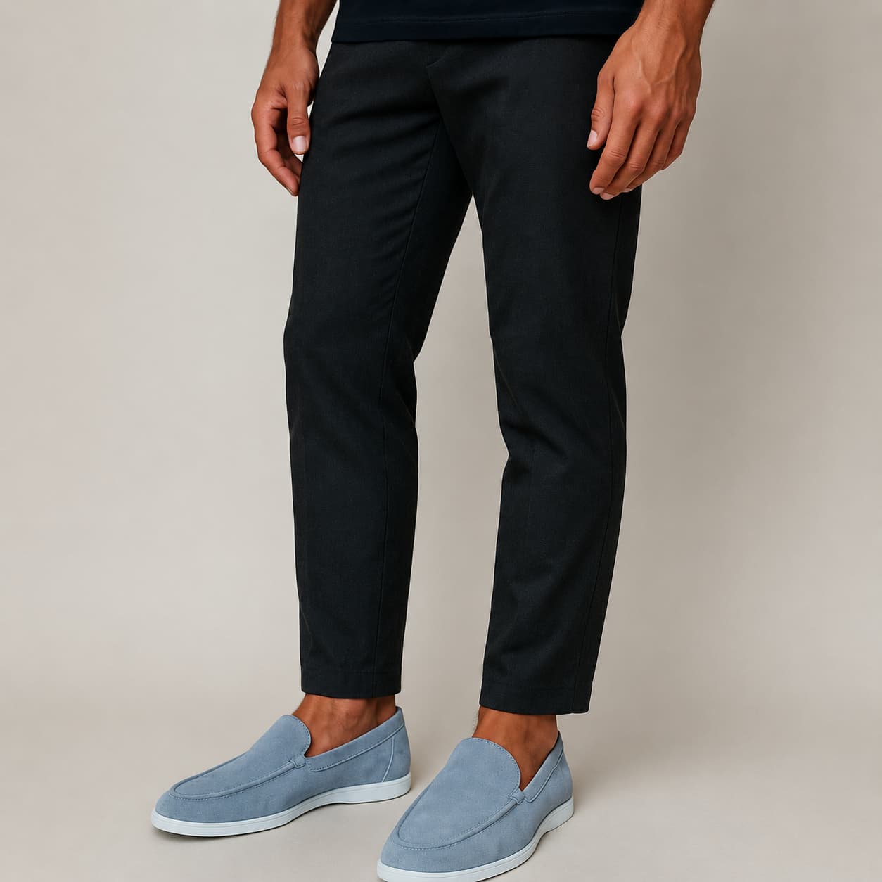 Elegantes mocasines de ante