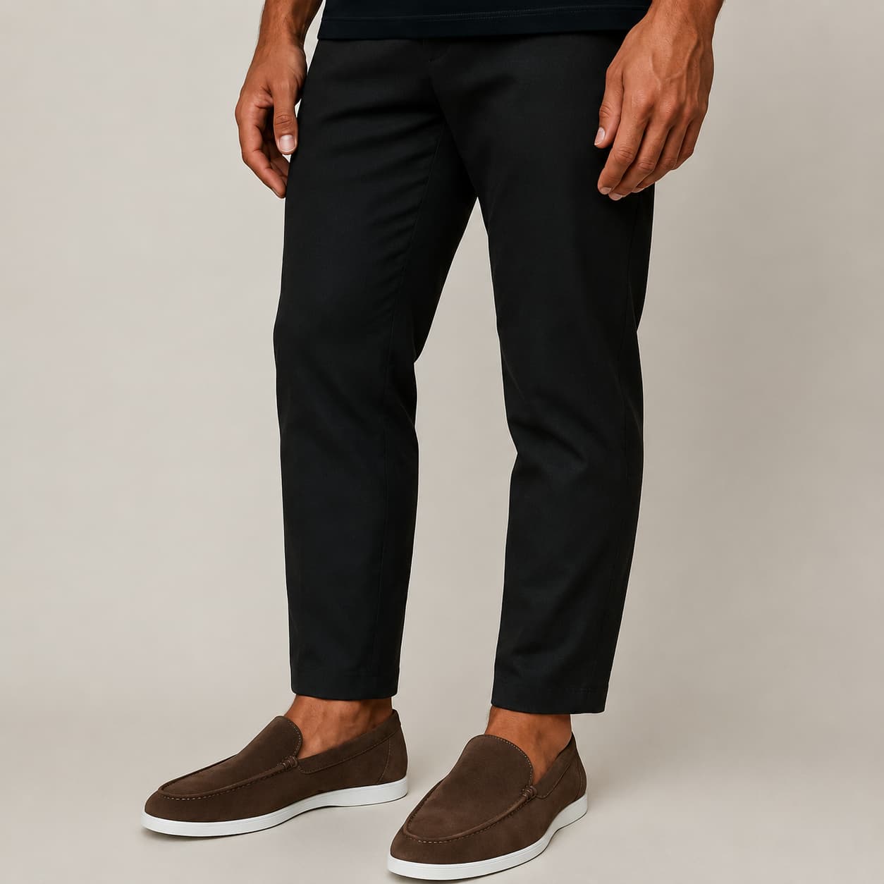 Elegantes mocasines de ante