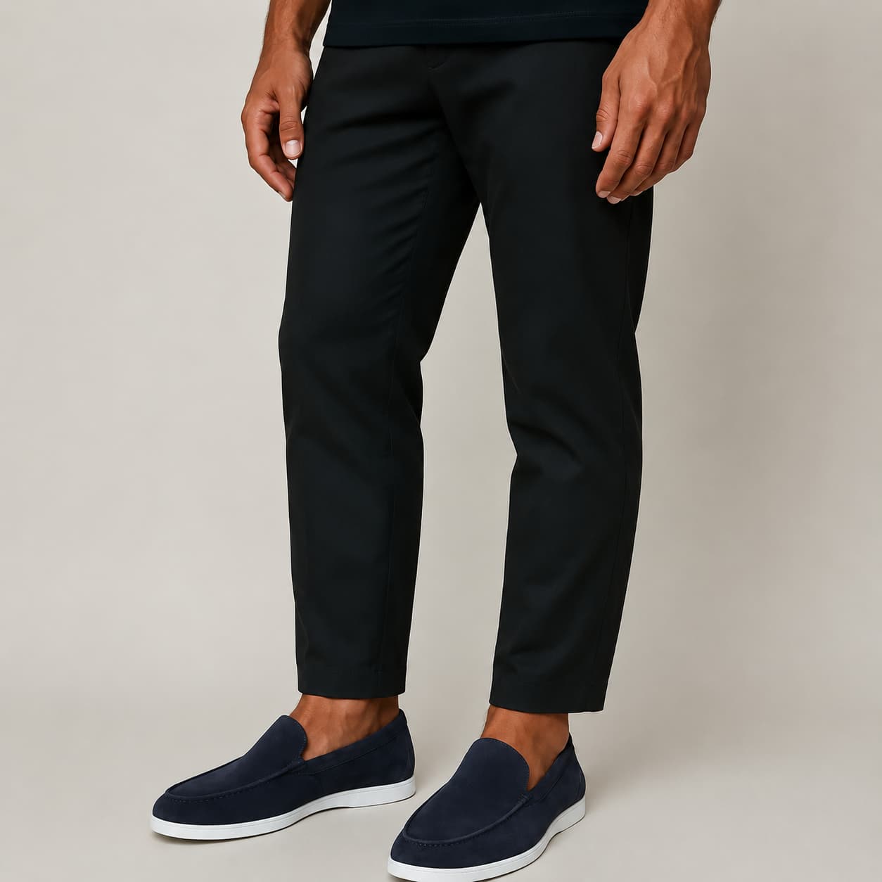 Elegantes mocasines de ante