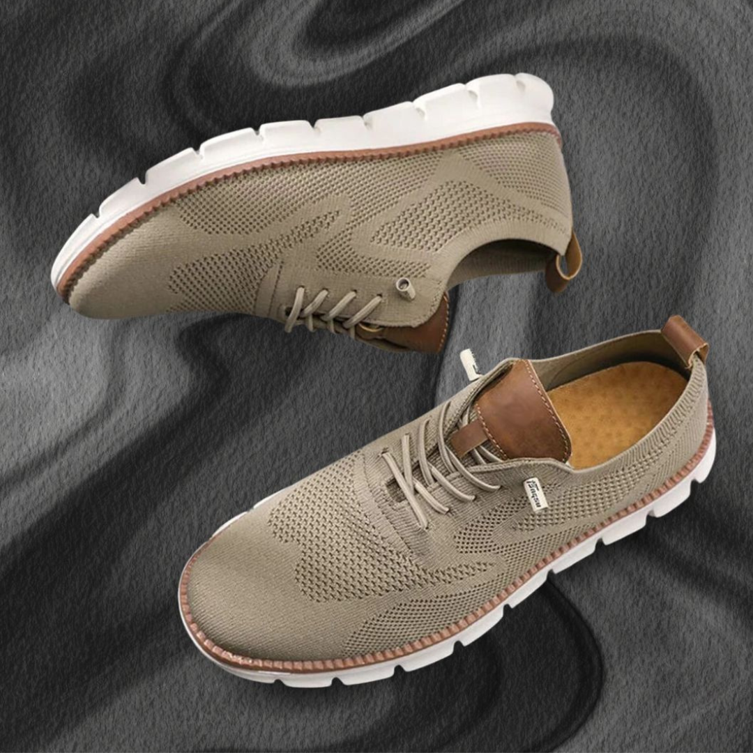 Zapatos Transpirables Ultracomfort: Caqui-Blanco