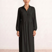 Vestido camisero plisado