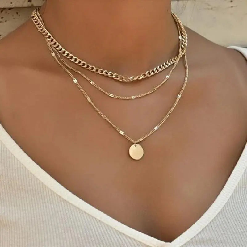 Collar bañado en oro y plata