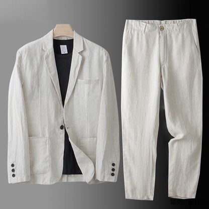 LUCAS | TRAJE DE LINO PREMIUM DE CORTE CLASICO