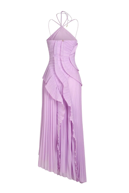 Eliza | Vestido maxi elegante con volantes para mujer