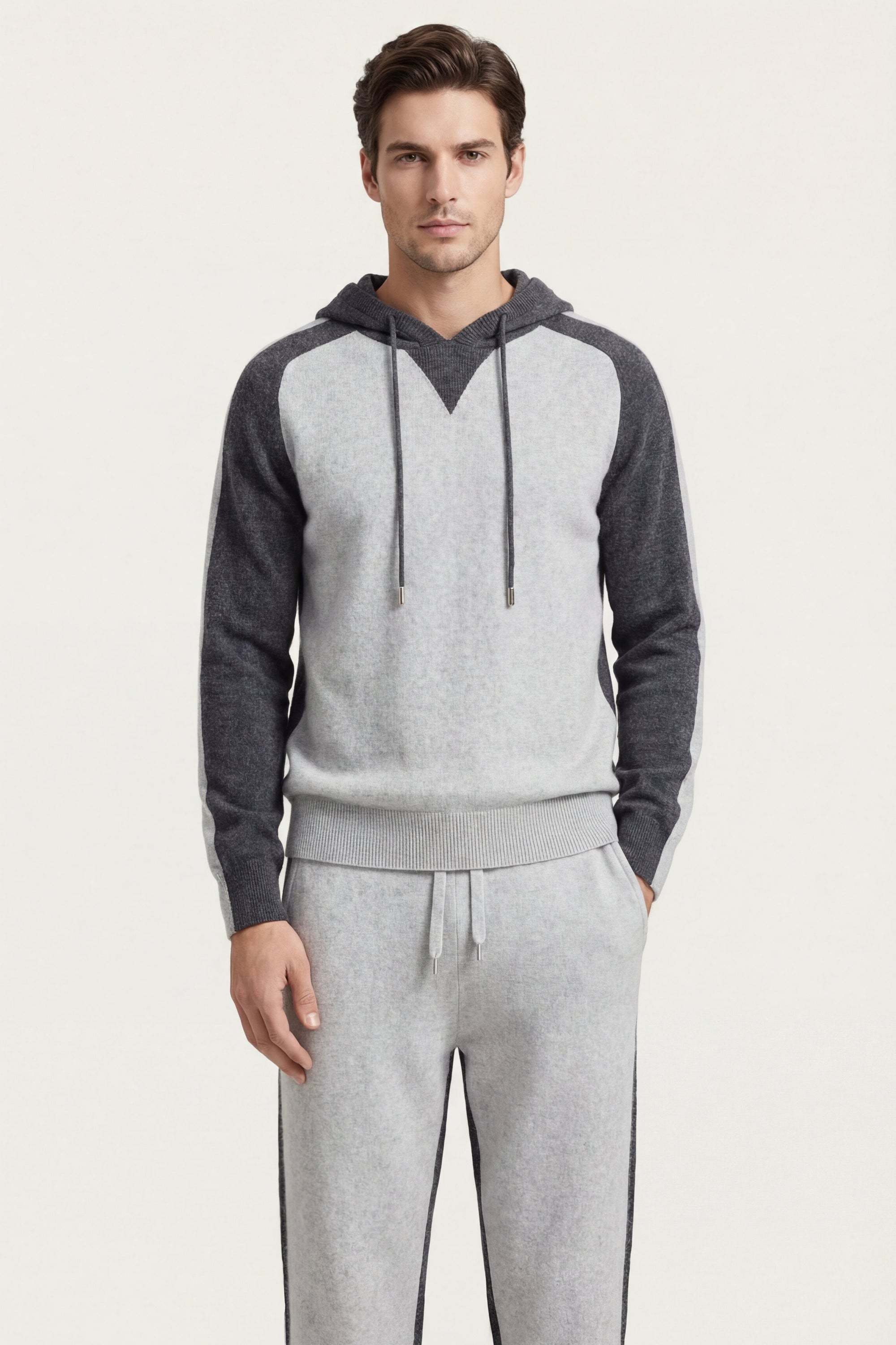 Conjunto de Firma Gris con Capucha