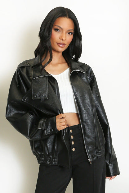 Jimena | Chaqueta de cuero Uptown