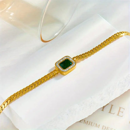Collar verde Joana Grøn con esmeralda