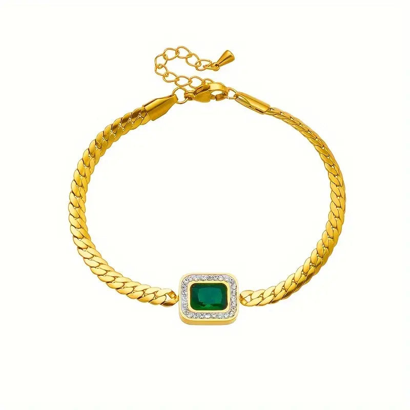 Collar verde Joana Grøn con esmeralda