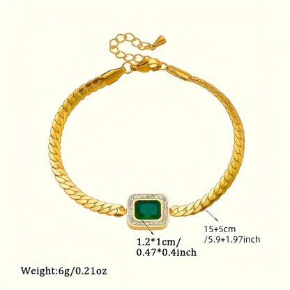 Collar verde Joana Grøn con esmeralda