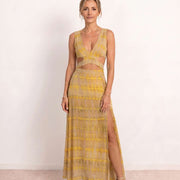 Vestido largo con detalle cut out