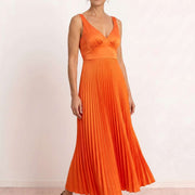 Vestido midi plisado vesta