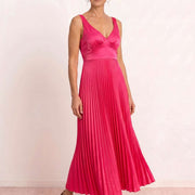 Vestido midi plisado vesta