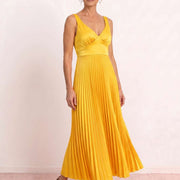 Vestido midi plisado vesta
