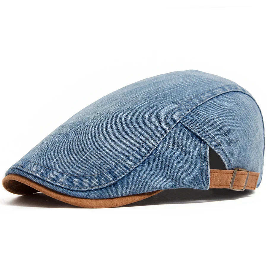 Theo™ | Gorra plana de denim premium – estilo atemporal y confort diario