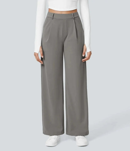Juliana|Pantalones DayStretch de cintura alta, bolsillos y pierna recta