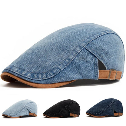 Theo™ | Gorra plana de denim premium – estilo atemporal y confort diario