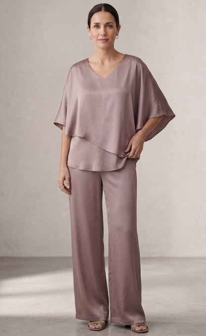 Martha | Conjunto de dos piezas con pantalón de pierna ancha