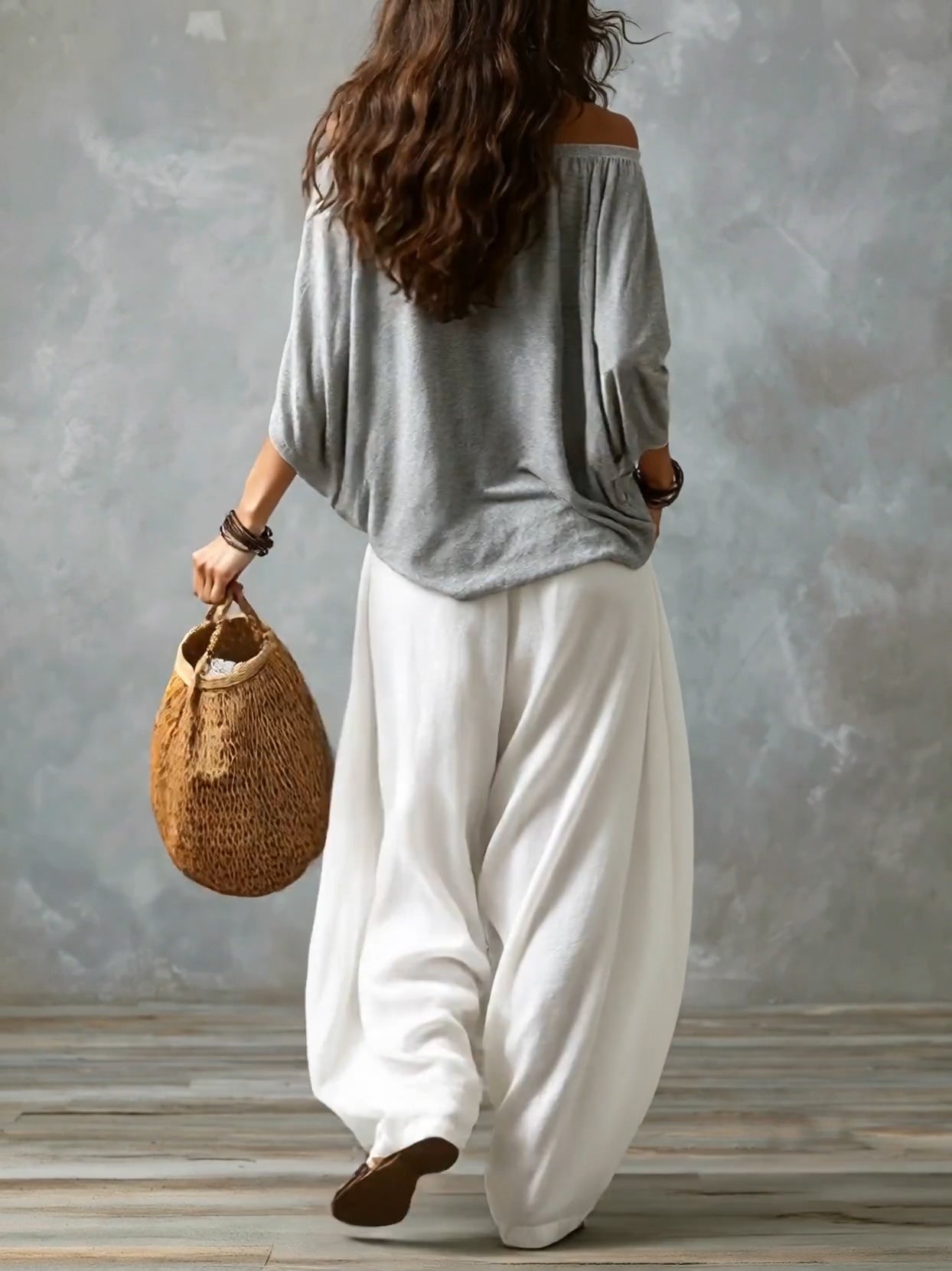 Luna | Conjunto de hombros descubiertos y pantalón fluido