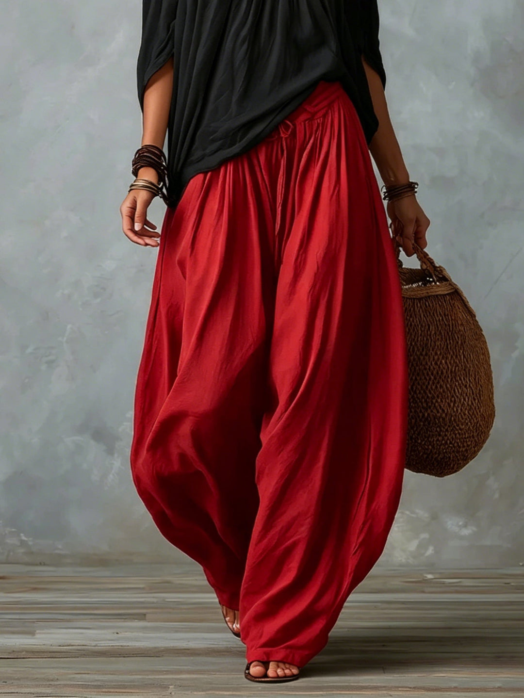Luna | Conjunto de hombros descubiertos y pantalón fluido