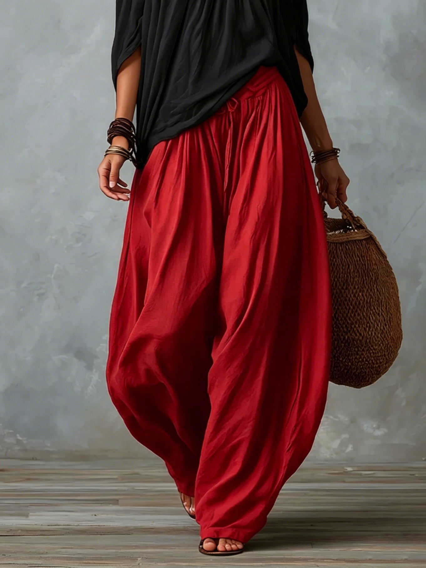 Luna | Conjunto de hombros descubiertos y pantalón fluido
