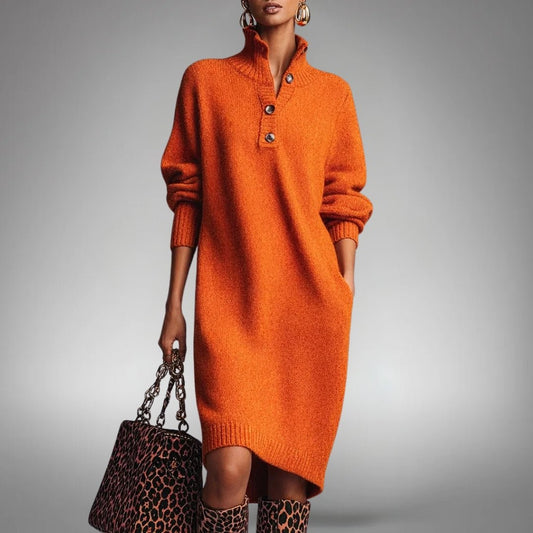Constance™ | Vestido de punto suave con botones