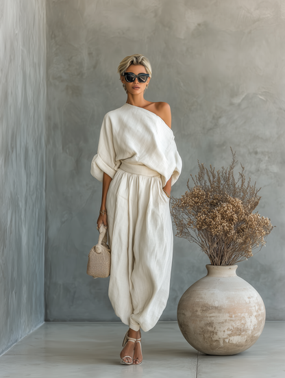 Conjunto de Lino Off-white