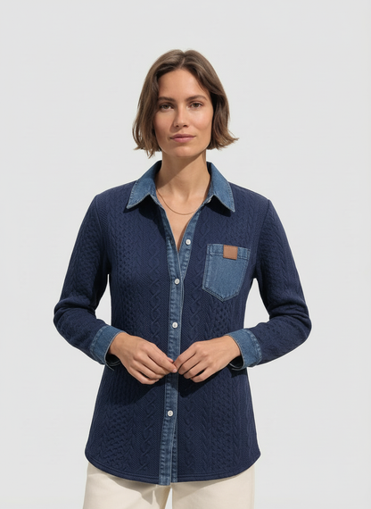 Lucía | Camisa de punto vaquera