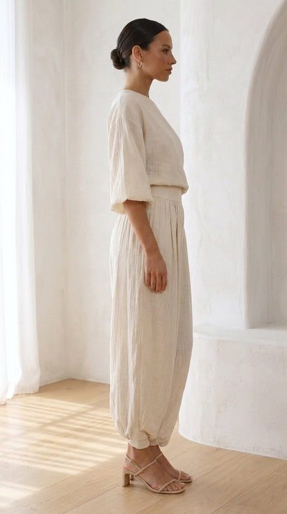 Conjunto de Lino Off-white