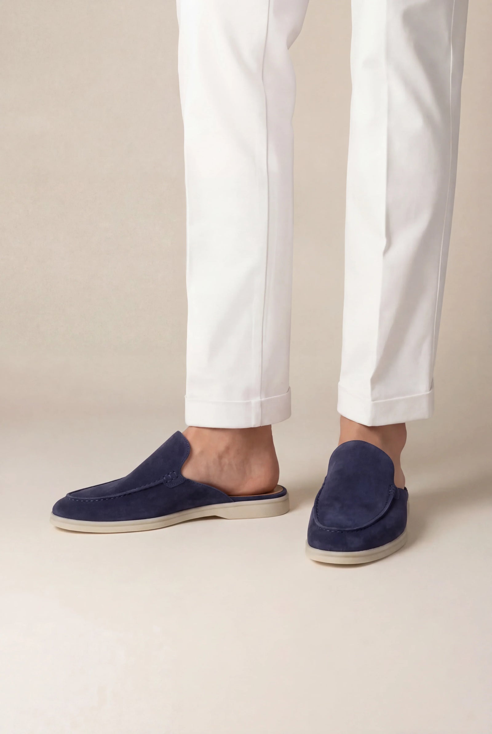 Mocasín Náutico de Ante Azul Marino