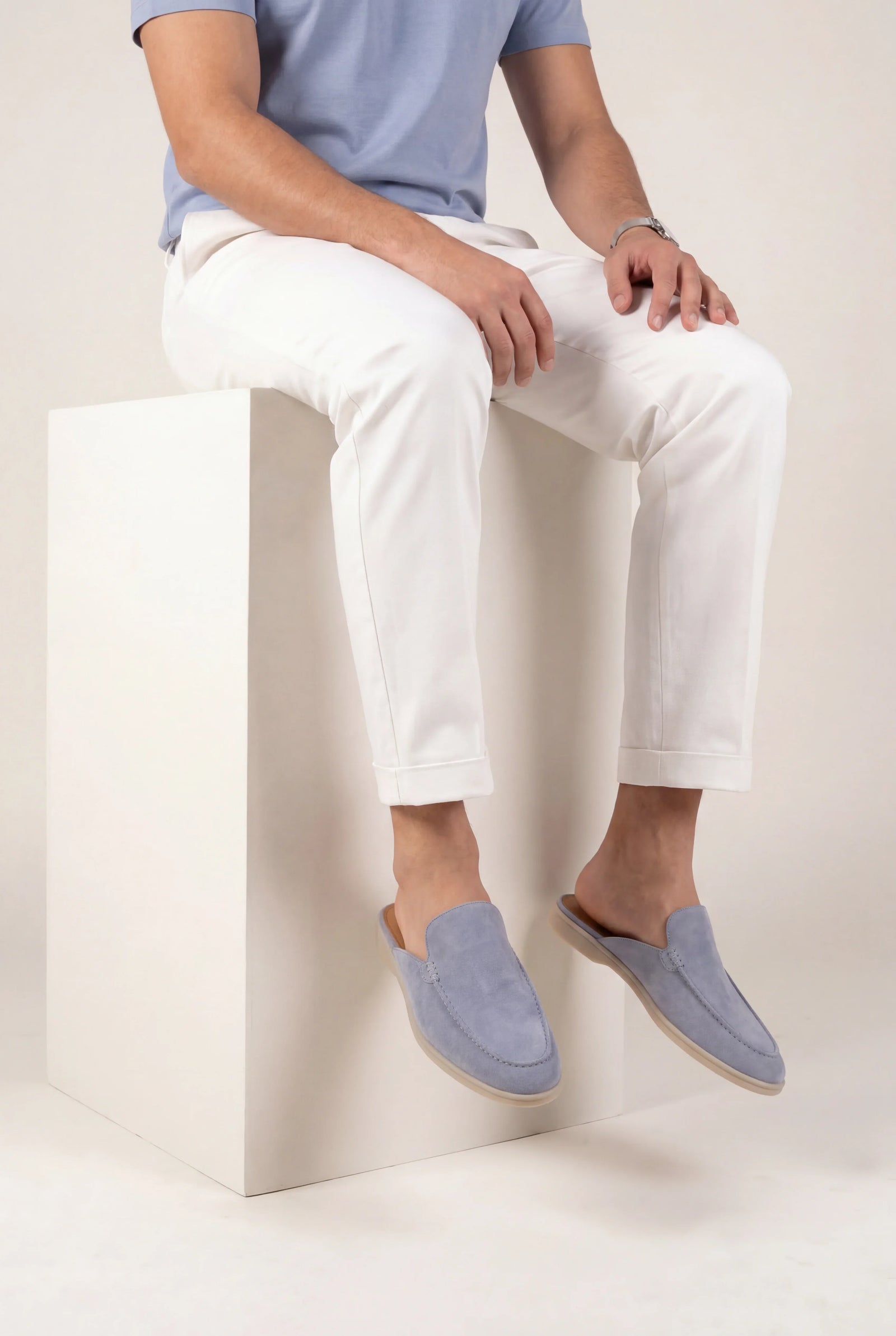 Mocasín de Ante Azul