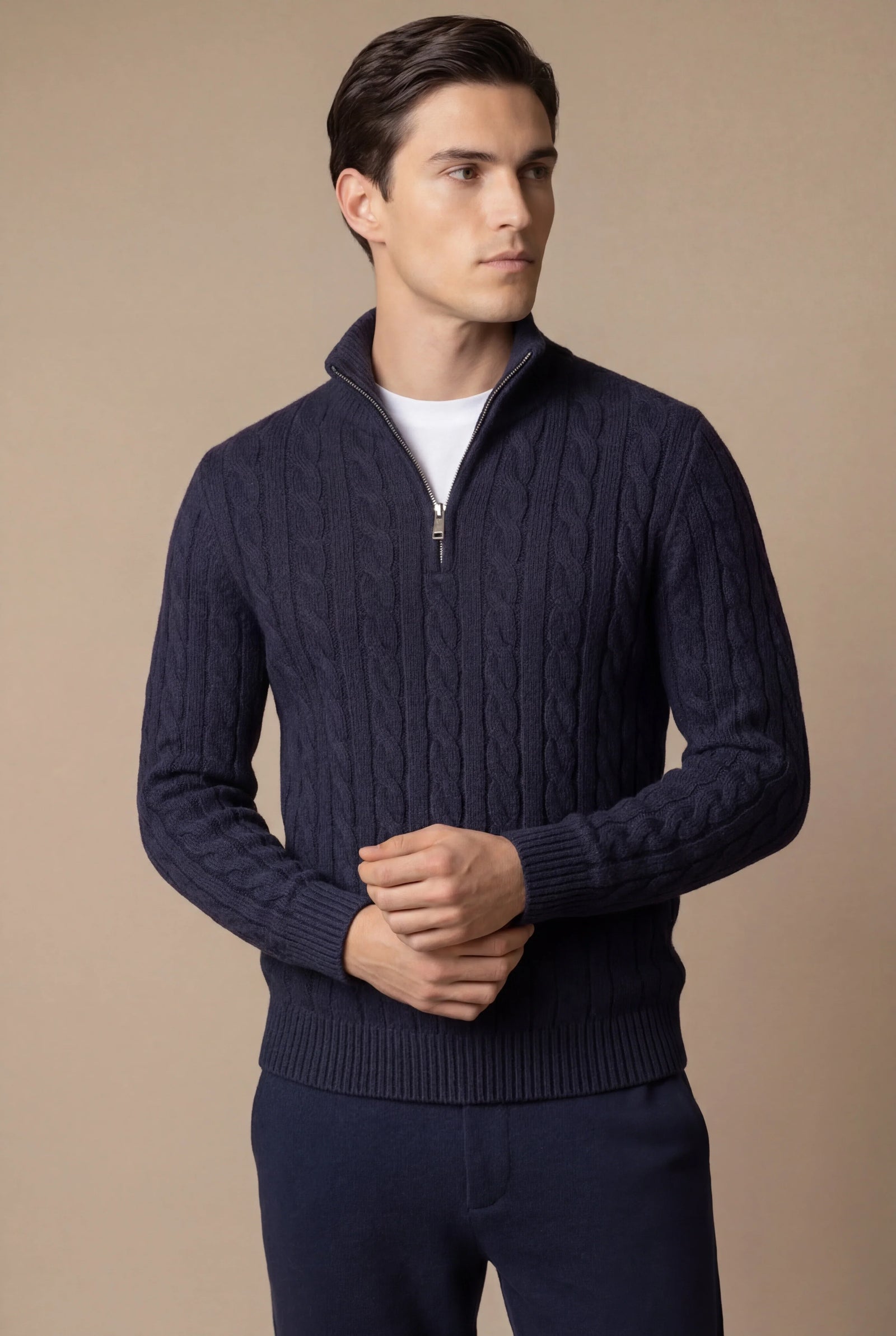 Sero Zip Knit Navy