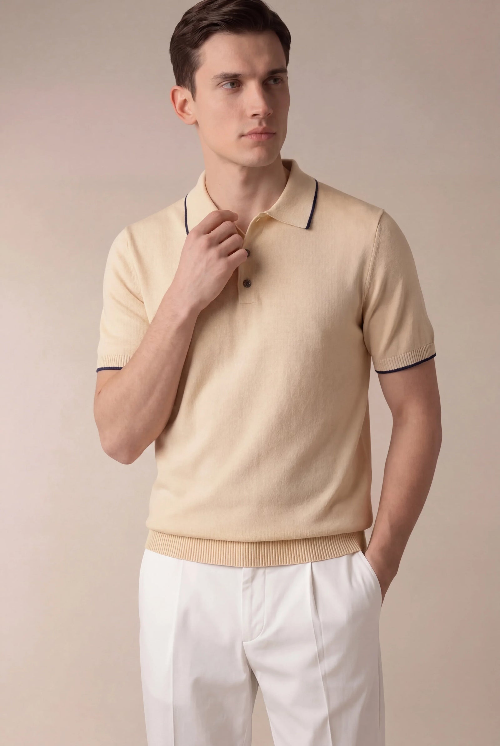 Beige Preditor Polo