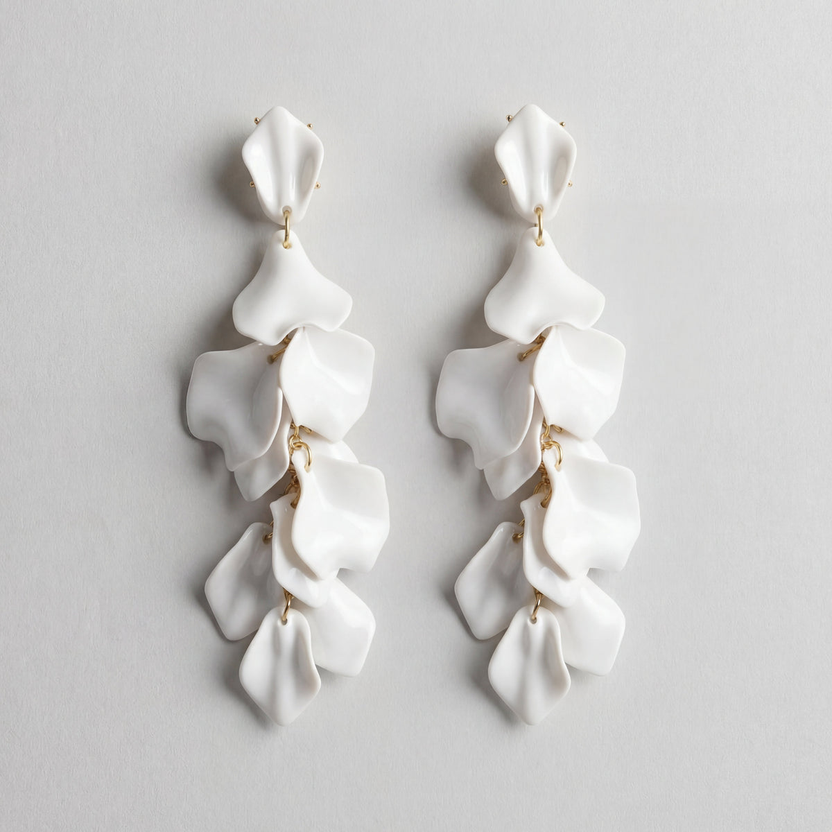 Pendientes de Gotas con Pétalos de Orquídea