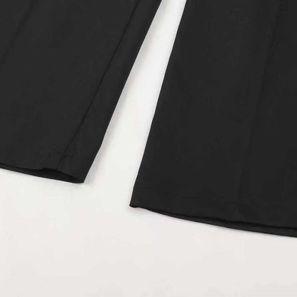 Pantalones de traje de mujer con cintura alta