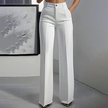 Pantalones de traje de mujer con cintura alta