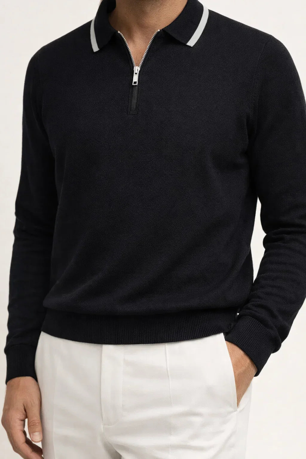 Extrafine Black City Polo